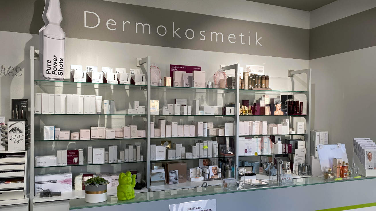 Hautnah dermokosmetik kosmetik sassnitz ruegen tresen innenansicht