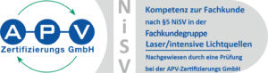 APV zertifikatlogos NiSV Fachgruppe Laser fuer TN
